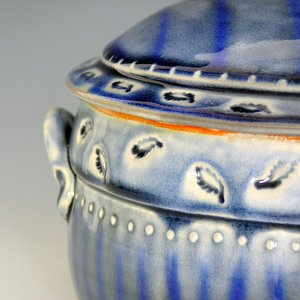 Blue Pottery Casserole Dish